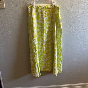 Vince Camuto A-Line Skirt in Yellow and White